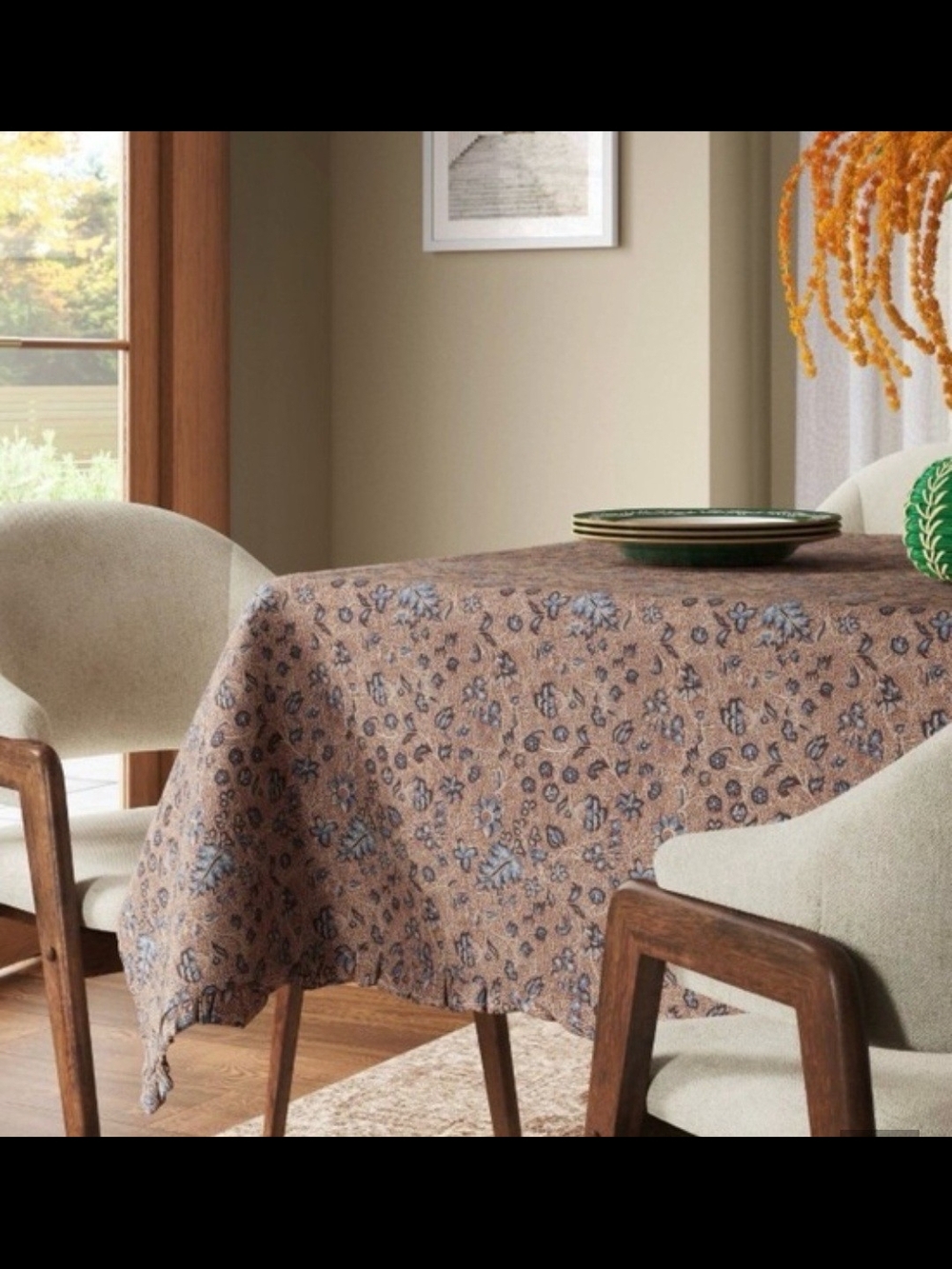 Threshold Rectangular Tablecloth Floral Print - Picture 2 of 3
